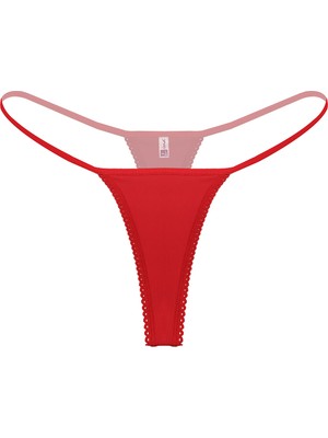 Büyük Beden Kırmızı Fantezi String