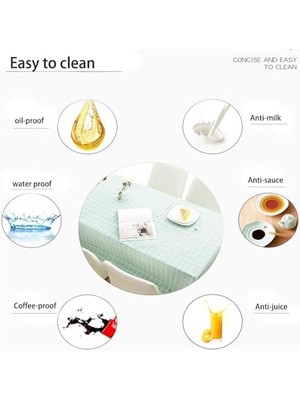 Storemax Masa Örtüsü, Su Geçirmez Pvc -%100 Pvc Su Geçirmez, Yağa Dayanıklı, Lekeye Dayanıklı Dikdörtgen Masa Örtüsü, Silinebilir Masa Örtüsü, Iç ve Dış Mekan Kullanımı Için