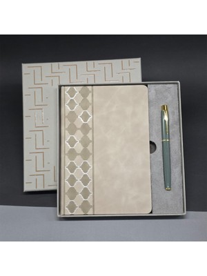 Deri Defter ve Kalem Set
