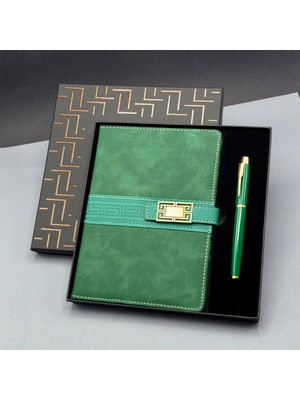 Hediyelik Defter Kalem Set Yeşil