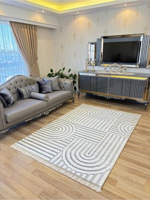 Home Yıkanabilir Kaymaz Taban Halı Mutfak Dekor Yolluk Koridor Halısı Salon Halısı 1343AÇIKGRİ