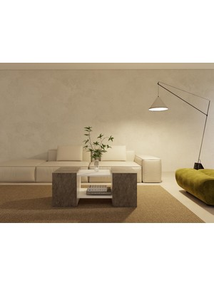 MasifMarket Lupo Orta Sehpa Hanoi-Beyaz