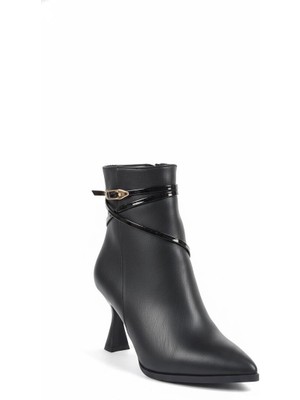 Ustalar Ayakkabı Siyah Kadın Topuklu Bot 319.083-2004