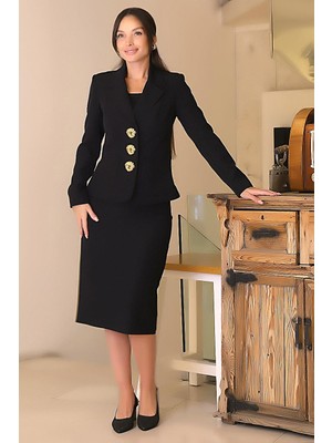 Nazen Giyim 2746-2K6 Dizayn&ella Takımsiyah