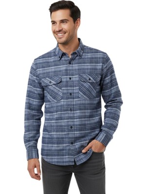 Wolente Erkek Kışlık Çift Cep Kapaklı Gömlek BGL-ST04931