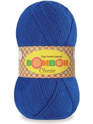 Nako 5 Adet Bonbon Classic El Örgü Ipi 98488 Saks Mavisi