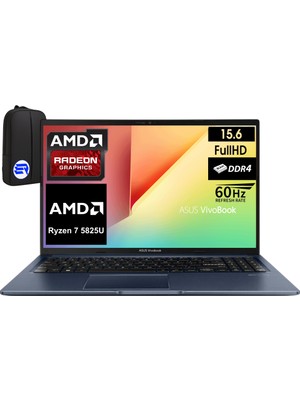 Asus Vivobook 15 M1502YA-BQ579EP9 Amd Ryzen 7 5825U 24GB 1tb SSD WIN11 Pro 15.6" Fhd 60Hz + Elektropasaj Çanta