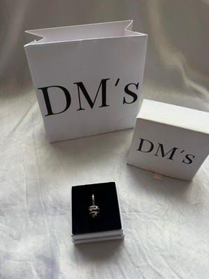 DMs Silver Dönen Çizgiler ve Kalpleri Gümüş Charm'ı