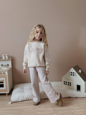 Jolly Kids Kız Çocuk Enjoy Fiyonk Detaylı Sweatshirtli Kışlık Takım
