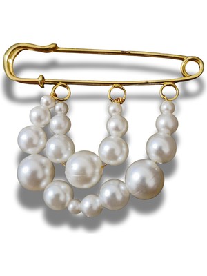 Pegu Büyük Boy İncili El Yapımı Iskoç İğnesi