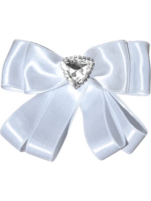 Pegu Taşlı,Beyaz Saten Yaka Çiçeği,Yaka Broş,Okul,Çanta,Şal,Gömlek Aksesuar