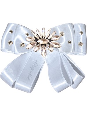 Pegu Taşlı,Beyaz Saten Yaka Çiçeği,Yaka Broş,Okul,Çanta,Şal,Gömlek Aksesuar