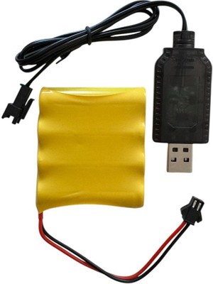 Tayfun 4.8 Volt Aa 800 Mah Şarjlı Oyuncak Bataryası ve Şarj Aleti-4 Pilli