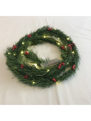 Empressco Ledli Yeşil Çam Dalı Garland, Yılbaşı Dekoru, Kokinalı, Şık ve Canlı Görünüm