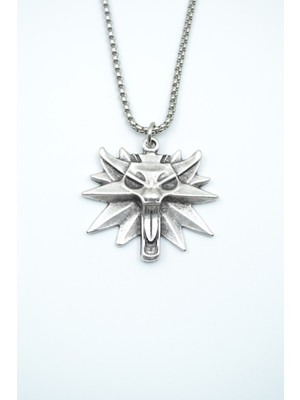 Alooya Witcher 3 Gümüş Kaplama Örme Zincir Kolye