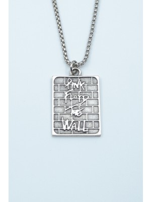 Alooya Pink Floyd The Wall Gümüş Kaplama Örme Zincir Kolye