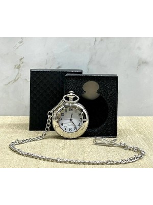 Skygo Özel Kutulu Gümüş Köstekli Saat Alk4685