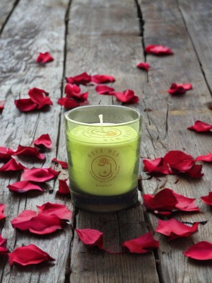 Saydam Cam Bardakta Hoş Kokulu Büyük Boy % 100 Doğal Soya Mum Temiz Yanışlı Modern Dekoratif Tasarım | Ev & Ofis Dekorasyonu, Medıtasyon-Yoga Alanları ve Özel Günler Için Zarif Hediyelik Seçeneği