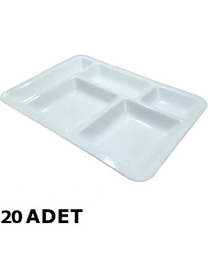 Geseus 5 Gözlü Kırılmaz Poliüretan Tabldot 20 Adet