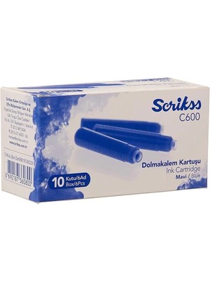 AyrStore Kartuş Dolma Kalem Kartuşu 6'lı Blister 10'lu Paket Mavi