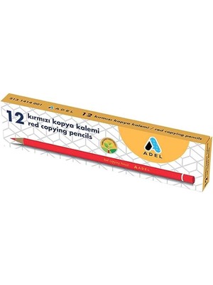 AyrStore Kırmızı Kopya Boya Kalemi, 12’li Set, Parlak Renk, Kolay Açılır, Dayanıklı Gövde, Okul ve Ofis