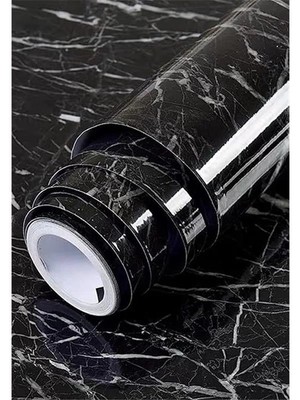 AyrStore Mermer Desenli Yapışkanlı Folyo - Beyaz, 60 cm x 5 M - Mutfak Tezgahı ve Dolap Kaplama