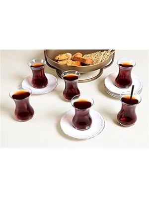 AyrStore Maria Altın Yaldız 12 Parça 6 Kişilik Çay Takımı