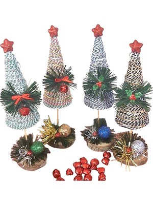 Empressco Yılbaşı Ağaçları, 2 Adet, Kırmızı, Süsleme Için Harika Seçenekler