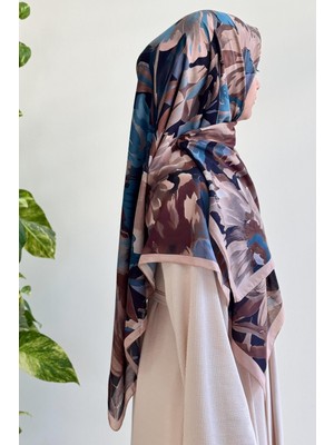 Ande Tesettür Aden Desen Pamuk Eşarp - Kahve