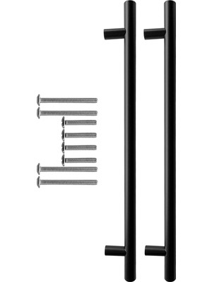 Storemax Mutfak ve Banyo Dolabı Kapakları ve Çekmeceler Için Metal Kulp Paslanmaz Mobilya Dolap Kulbu 224MM Mat Siyah 2 Adet