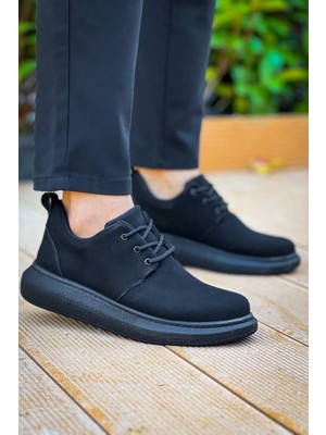 KB-003 Kuback Siyah Süet Siyah Taban Bağcıklı  Günlük Erkek  Ayakkabı