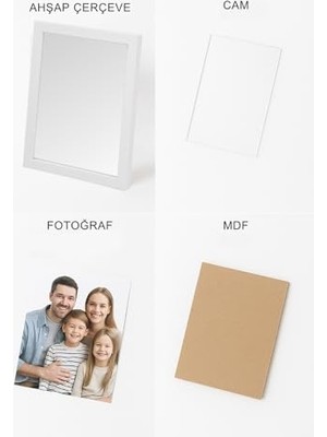 Storemax Ahşap Resim Çerçevesi 4'lü Set Halinde 13 x 18 cm Boyutunda