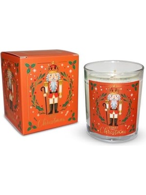 Storemax – Kurşun Asker (Nutcracker) Tasarımlı Mum, Turuncu Renk Temalı, 135 G Doğal Biyo, 40 Saat Yanma Süresi, Cam Kavanoz, Şık Bristol Kutulu, Yılbaşı Koleksiyonu Hazır Hediye