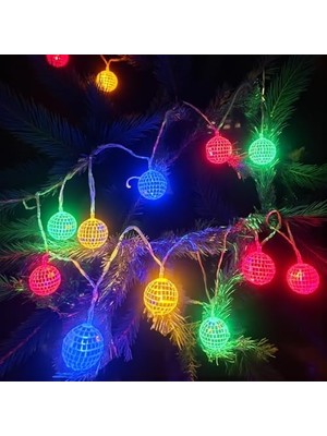 Storemax Yılbaşı LED Işık Disko Topu Renkli 10 Ampul AST7489