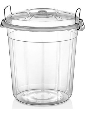 Storemax Şeffaf Plastik Kilitli Erzak Saklama Kutusu, Bakliyat ve Un Saklama Kabı (35 L)