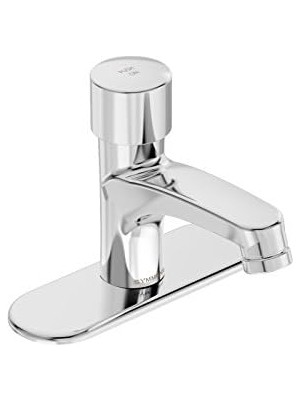 Storemax SLS-7000-DP4 Scot Ölçüm Lavabo Musluğu 10,16 cm Cilalı Krom Güverte Plakası (0,5 Gpm)