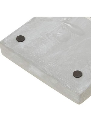 Storemax Briarwood Dekoratif Tepsi Dilek Mumu ile Çimento Tepsi, Doğal Rustik Pebbles, Merkezi ve 3 Açık Cam Şamdan, Benzersiz Den Orta Sehpa, Yemek Masası, Ya Da Her Top Için