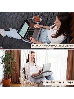 Storemax - LS011 Minderli 13" ve 15.6" Laptop Sehpası