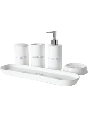 Storemax Pintura Beyaz 5'li Kutulu Banyo Seti