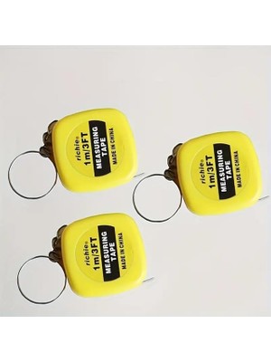 Storemax Mini 1 Metre Anahtarlık Metre | Taşınabilir Ölçüm Bandı | Cep Tipi Sarı Plastik Mini Tape Measure – Dikiş, Hobi ve Günlük Kullanım Için