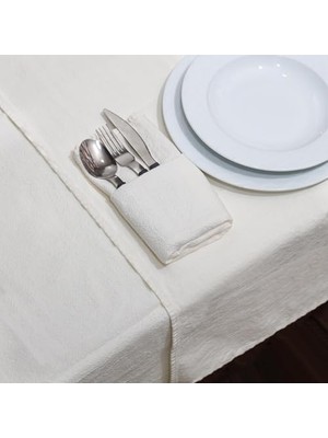 Storemax Taşlanmış Ekru Denim Pamuk Runner