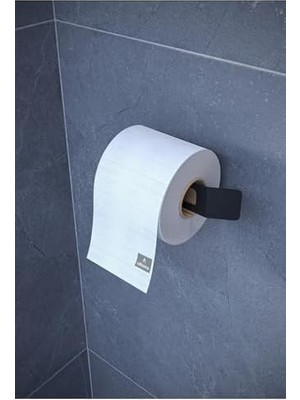 Storemax Alfams Modern Metal Tuvalet Kağıtlık – Çelik Duvar Tipi Wc Peçete Askısı, Modern Minimal Banyo Aksesuarı - Siyah