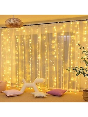 Storemax 8 Fonksiyonlu Saçak LED Sarkıt 2x2 Metre Eklenebilir Süsleme 180 Işık Yılbaşı