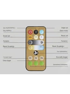 Storemax E27 LED Işıklı Sessiz Tavan Vantilatörü, Ayarlanabilir Renk Sıcaklığı, Kısılabilir Fan Lambası, Ayarlanabilir Fan Hızları, Zamanlayıcılı, Çalışma Odası Için Uzaktan Kumandalı