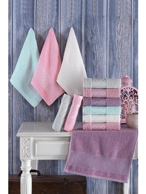 Storemax Tekstil | 12'li 30X50 cm El ve Yüz Havlu Seti | Mutfak Havlusu Renkli