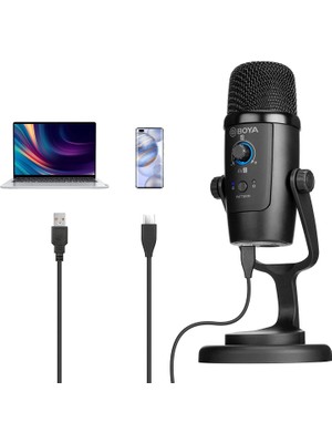 Storemax USB Kondansatörlü Mikrofon, BY-PM500 USB Stüdyo Mikrofonu, Windows, Mac ve Pc Için, Vokal, Youtube Akışı, Oyun, Konferans Çağrısı, Asmr, Podcast Video Kaydı Için