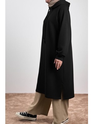 Ande Tesettür Classic Uzun Tunik - Siyah