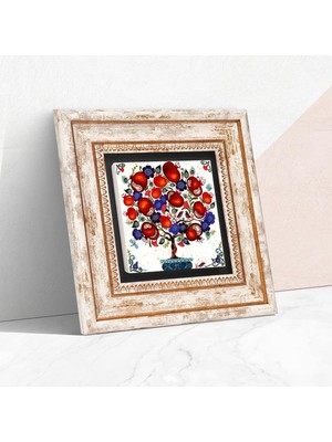 Storemax Nar Ağacı Taş Duvar Tablosu - Çerçeveli Taş Tablo - Dekoratif Duvar Sanatı - Modern Ev ve Ofis Duvar Dekoru T1-03