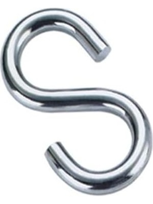 Storemax Çinko Ile Işlenmiş 316 Paslanmaz Çelik Krom S Kanca, 6 mm 4 Adet Her Türlü Amaç Için Kullanılır