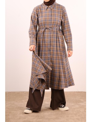 Ande Tesettür Fular Detaylı Tunik - Desen 1